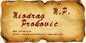 Miodrag Proković vizit kartica